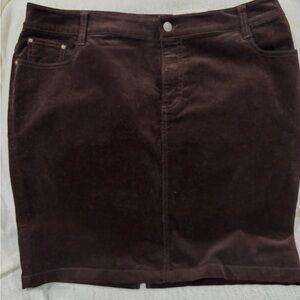 Charter Club Dark Chocolate Cord Skirt